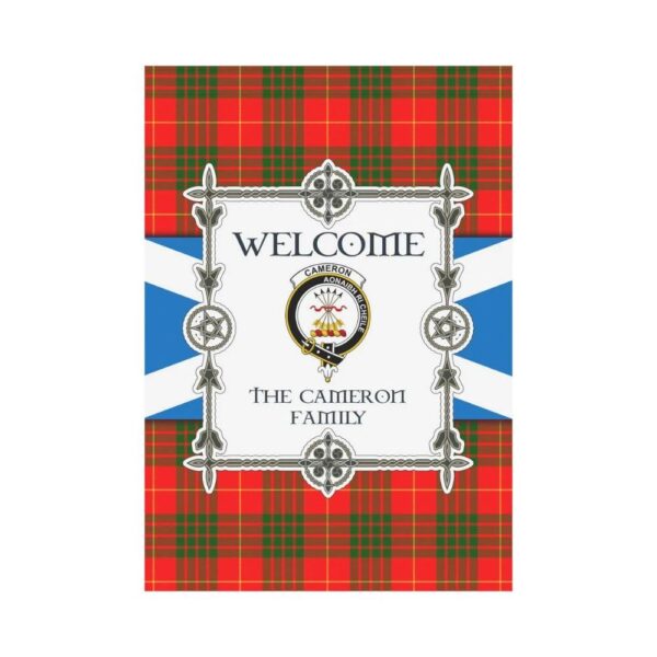 Cameron Clan Garden Flag, Scottish Tartan Cameron Clans Garden Flag New Style - Image 2