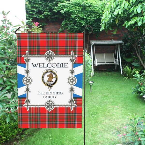 Binning Clan Garden Flag, Scottish Tartan Binning Clans Garden Flag New Style - Image 4