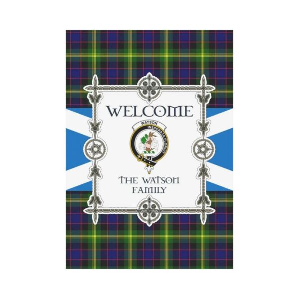 Watson Clan Garden Flag, Scottish Tartan Watson Clans Garden Flag New Style