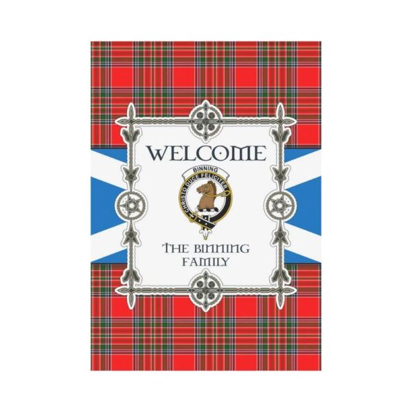 Binning Clan Garden Flag, Scottish Tartan Binning Clans Garden Flag New Style - Image 2