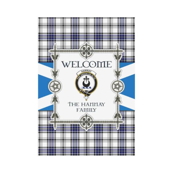 Hannay Clan Garden Flag, Scottish Tartan Hannay Clans Garden Flag New Style - Image 2