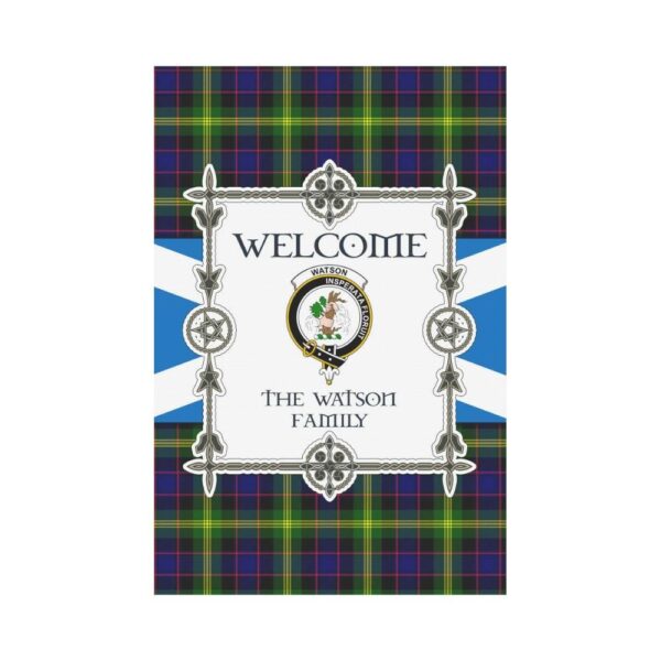 Watson Clan Garden Flag, Scottish Tartan Watson Clans Garden Flag New Style - Image 2