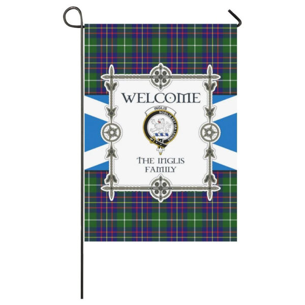 Inglis Clan Garden Flag, Scottish Tartan Inglis Clans Garden Flag New Style - Image 3