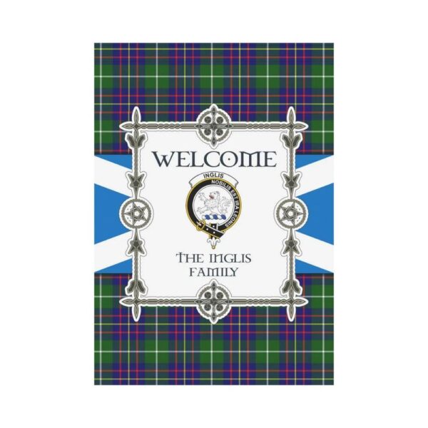 Inglis Clan Garden Flag, Scottish Tartan Inglis Clans Garden Flag New Style