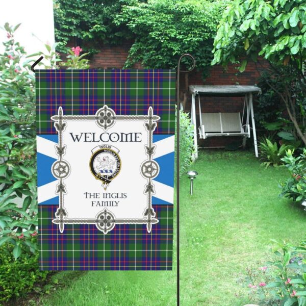 Inglis Clan Garden Flag, Scottish Tartan Inglis Clans Garden Flag New Style - Image 4