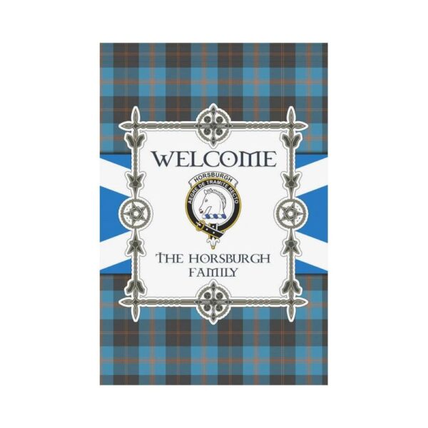 Horsburgh Clan Garden Flag, Scottish Tartan Horsburgh Clans Garden Flag New Style