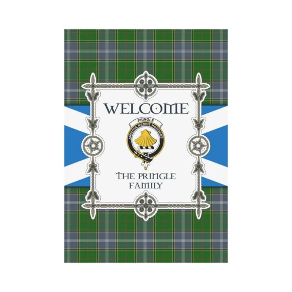 The Pringle  Clan Garden Flag, Scottish Tartan The Pringle  Clans Garden Flag New Style