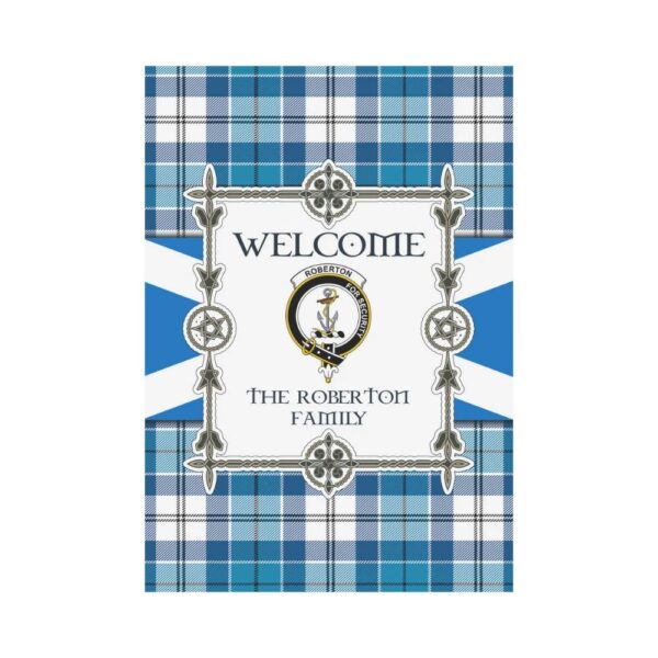 The Roberton Clan Garden Flag, Scottish Tartan The Roberton Clans Garden Flag New Style