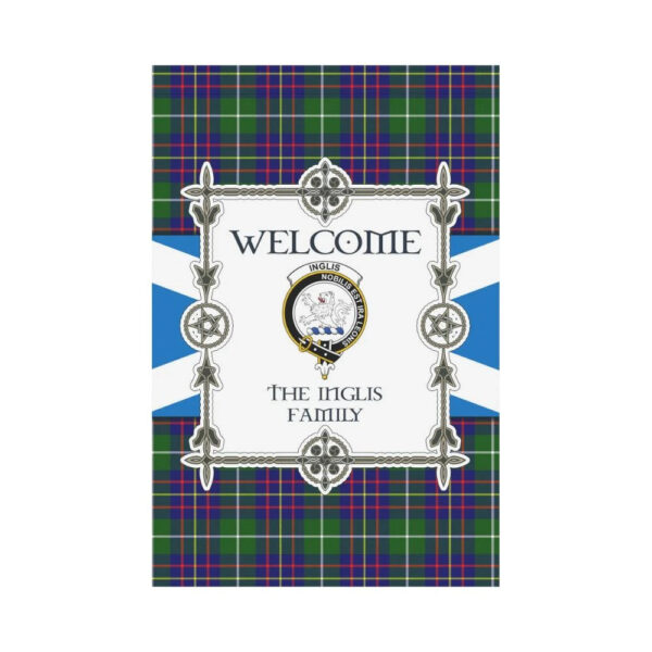 Inglis Clan Garden Flag, Scottish Tartan Inglis Clans Garden Flag New Style - Image 2