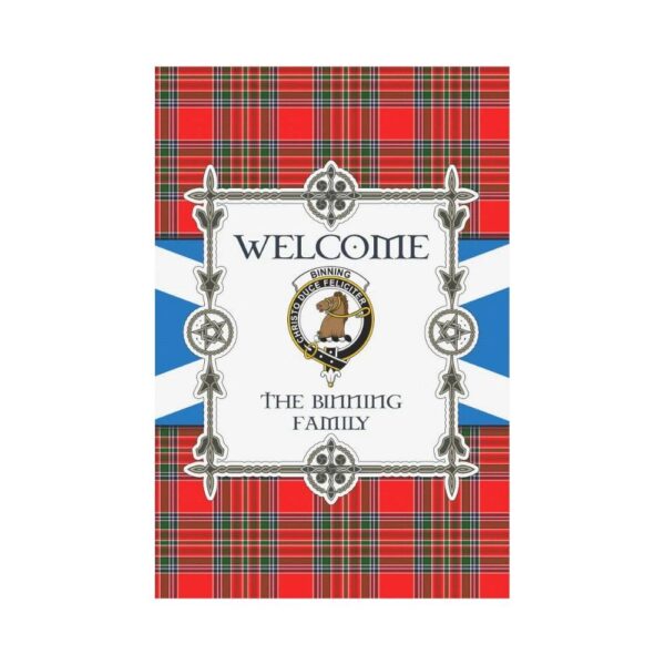 Binning Clan Garden Flag, Scottish Tartan Binning Clans Garden Flag New Style