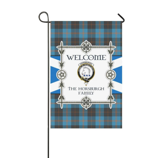 Horsburgh Clan Garden Flag, Scottish Tartan Horsburgh Clans Garden Flag New Style - Image 3