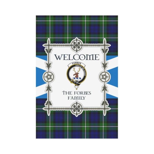 Forbes Clan Garden Flag, Scottish Tartan Forbes Clans Garden Flag New Style - Image 2