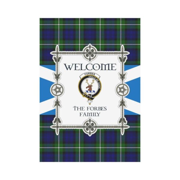 Forbes Clan Garden Flag, Scottish Tartan Forbes Clans Garden Flag New Style