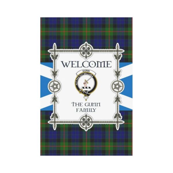 Gunn Clan Garden Flag, Scottish Tartan Gunn Clans Garden Flag New Style