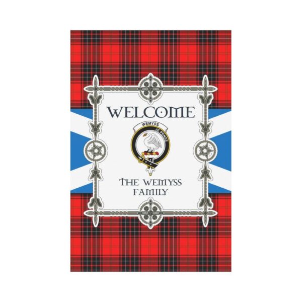 Wemyss Clan Garden Flag, Scottish Tartan Wemyss Clans Garden Flag New Style