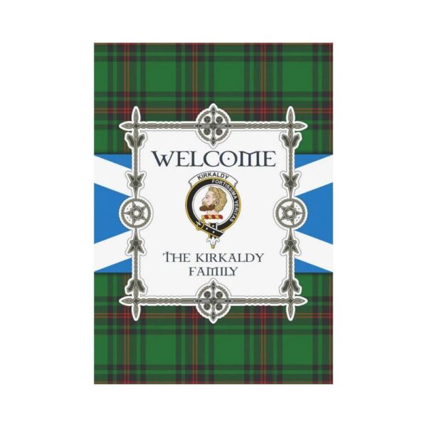 Kirkaldy Clan Garden Flag, Scottish Tartan Kirkaldy Clans Garden Flag New Style - Image 2