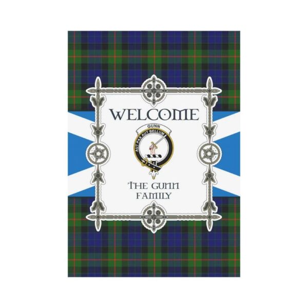 Gunn Clan Garden Flag, Scottish Tartan Gunn Clans Garden Flag New Style - Image 2