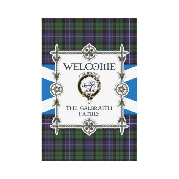 Galbraith Clan Garden Flag, Scottish Tartan Galbraith Clans Garden Flag New Style