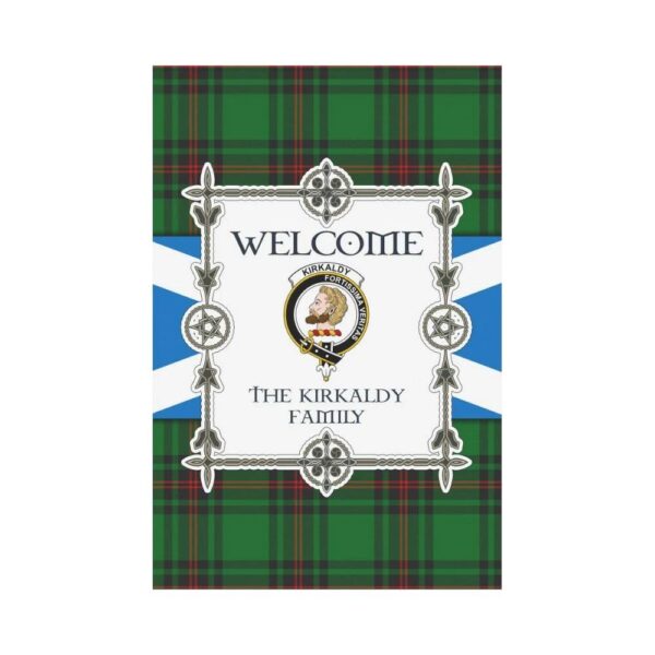 Kirkaldy Clan Garden Flag, Scottish Tartan Kirkaldy Clans Garden Flag New Style