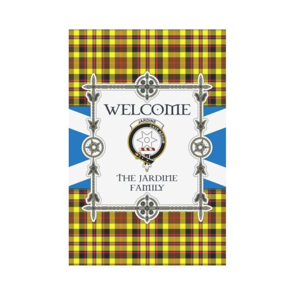 Jardine Clan Garden Flag, Scottish Tartan Jardine Clans Garden Flag New Style