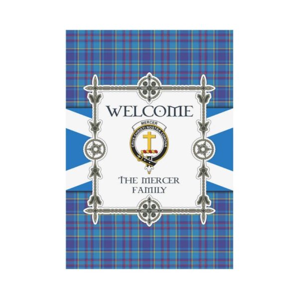 The Mercer Clan Garden Flag, Scottish Tartan The Mercer Clans Garden Flag New Style