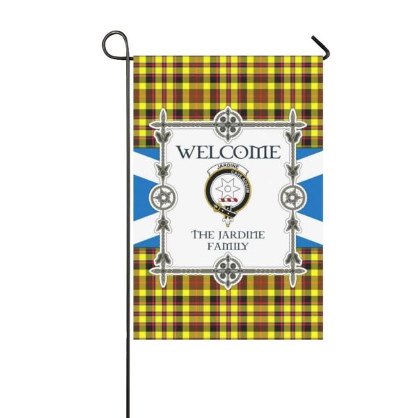 Jardine Clan Garden Flag, Scottish Tartan Jardine Clans Garden Flag New Style - Image 3