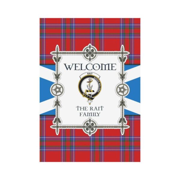 Rait Clan Garden Flag, Scottish Tartan Rait Clans Garden Flag New Style