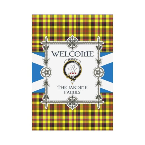 Jardine Clan Garden Flag, Scottish Tartan Jardine Clans Garden Flag New Style - Image 2