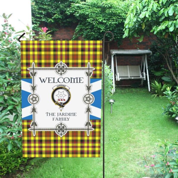 Jardine Clan Garden Flag, Scottish Tartan Jardine Clans Garden Flag New Style - Image 4