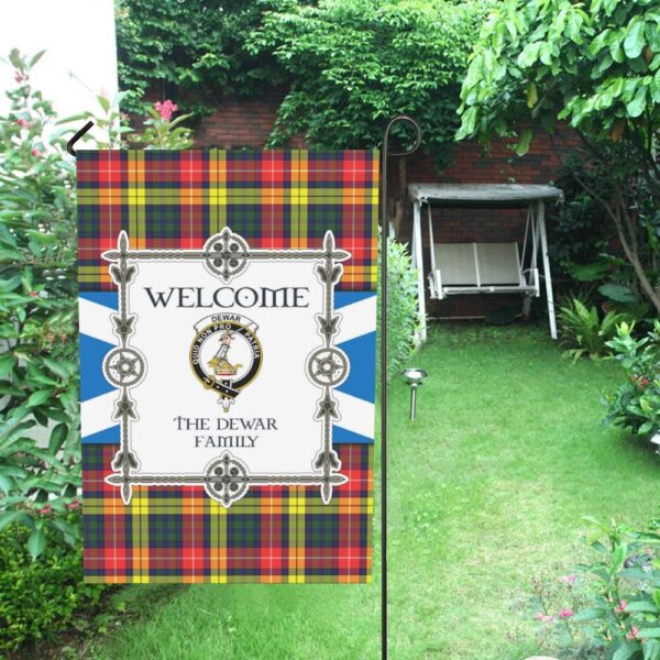 Dewar Clan Garden Flag, Scottish Tartan Dewar Clans Garden Flag New Style - Image 4