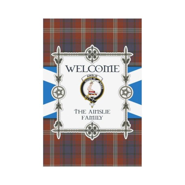 Ainslie Clan Garden Flag, Scottish Tartan Ainslie Clans Garden Flag New Style