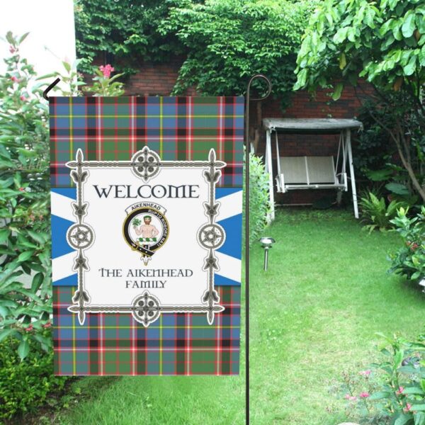 Aikenhead Clan Garden Flag, Scottish Tartan Aikenhead Clans Garden Flag New Style - Image 4