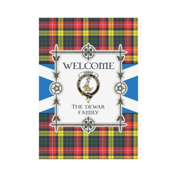 Dewar Clan Garden Flag, Scottish Tartan Dewar Clans Garden Flag New Style - Image 2