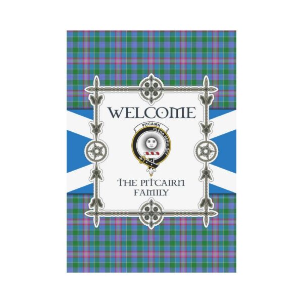 The Pitcairn Clan Garden Flag, Scottish Tartan The Pitcairn Clans Garden Flag New Style