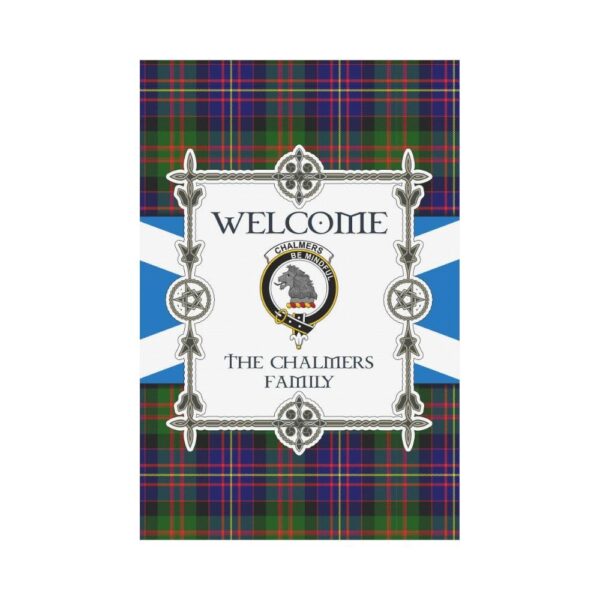 Chalmers Clan Garden Flag, Scottish Tartan Chalmers Clans Garden Flag New Style