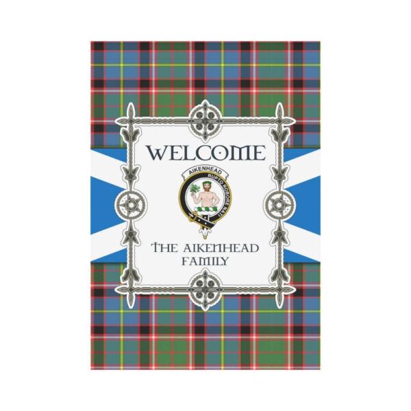 Aikenhead Clan Garden Flag, Scottish Tartan Aikenhead Clans Garden Flag New Style - Image 2