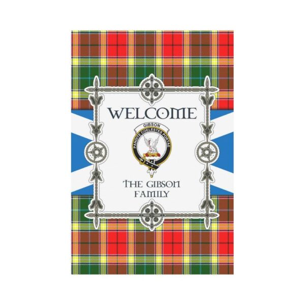 Gibson Clan Garden Flag, Scottish Tartan Gibson Clans Garden Flag New Style