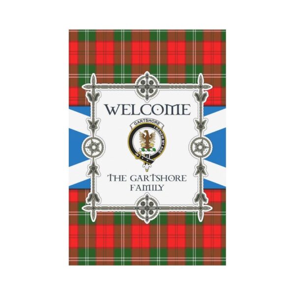 Gartshore Clan Garden Flag, Scottish Tartan Gartshore Clans Garden Flag New Style