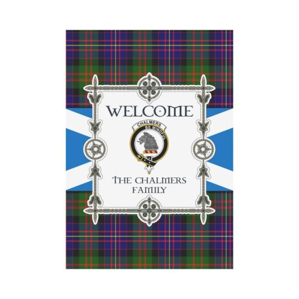 Chalmers Clan Garden Flag, Scottish Tartan Chalmers Clans Garden Flag New Style - Image 2