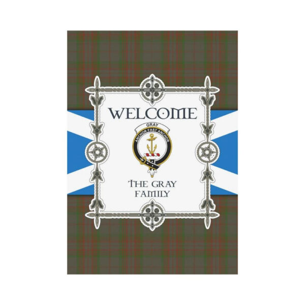 Gray Clan Garden Flag, Scottish Tartan Gray Clans Garden Flag New Style - Image 2