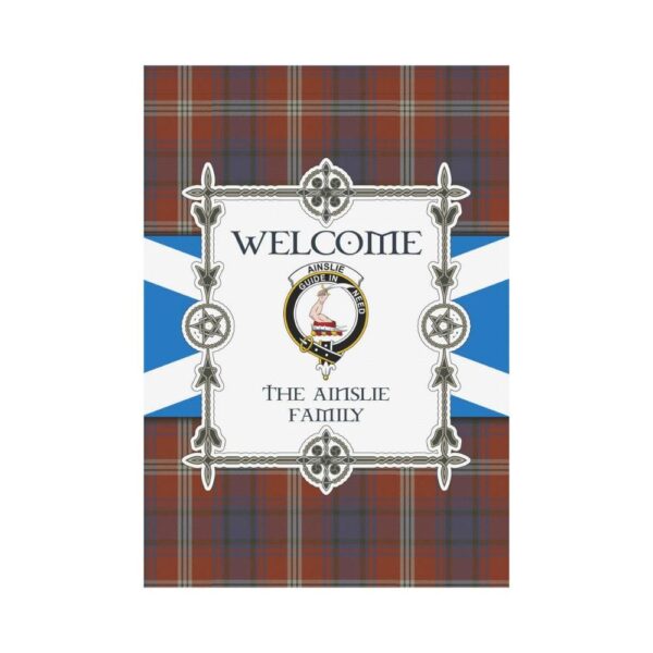 Ainslie Clan Garden Flag, Scottish Tartan Ainslie Clans Garden Flag New Style - Image 2