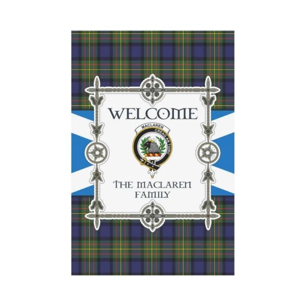 Maclaren Clan Garden Flag, Scottish Tartan Maclaren Clans Garden Flag New Style