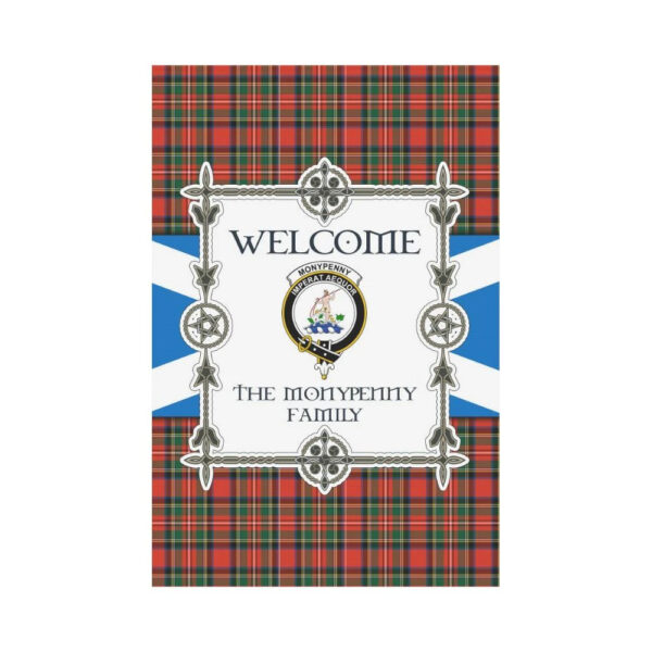 Monypenny Clan Garden Flag, Scottish Tartan Monypenny Clans Garden Flag New Style - Image 2