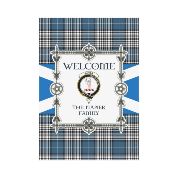 The Napier Clan Garden Flag, Scottish Tartan The Napier Clans Garden Flag New Style