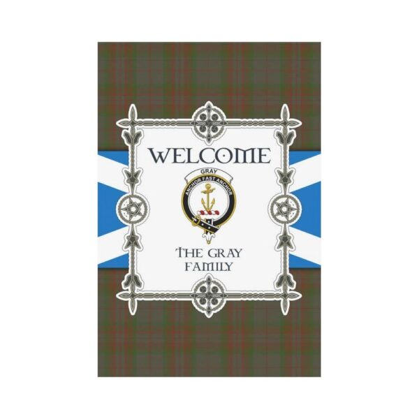 Gray Clan Garden Flag, Scottish Tartan Gray Clans Garden Flag New Style