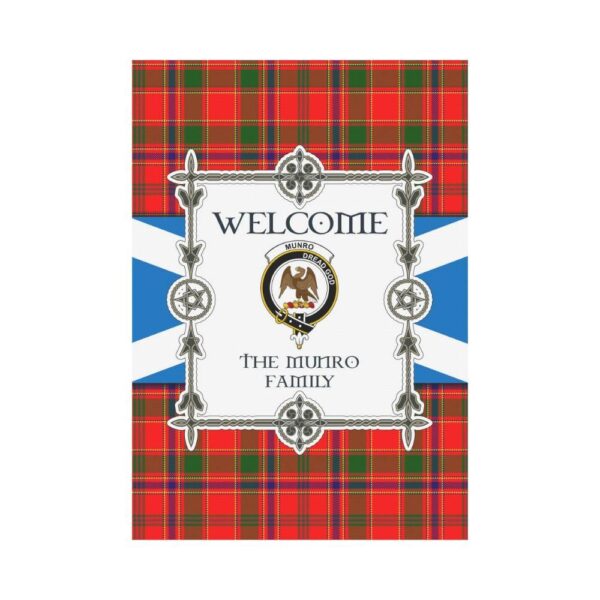 Munro Clan Garden Flag, Scottish Tartan Munro Clans Garden Flag New Style