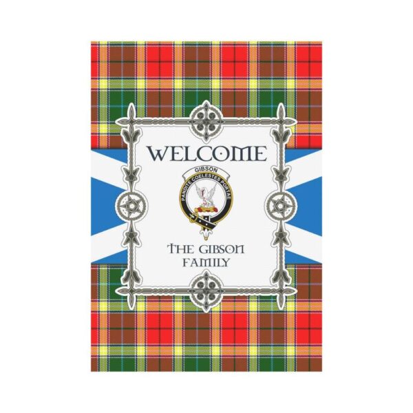 Gibson Clan Garden Flag, Scottish Tartan Gibson Clans Garden Flag New Style - Image 2