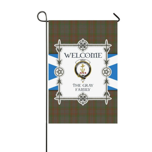 Gray Clan Garden Flag, Scottish Tartan Gray Clans Garden Flag New Style - Image 3