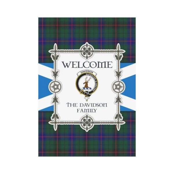 Davidson Clan Garden Flag, Scottish Tartan Davidson Clans Garden Flag New Style - Image 2