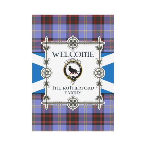 Rutherford Clan Garden Flag, Scottish Tartan Rutherford Clans Garden Flag New Style